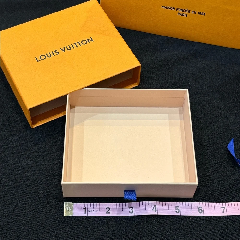 Louis Vuitton EMPTY Shipping Box, Gift Bag, EMPTY Wallet Sized Box, Gift Tag